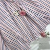 Ткань хлопок с принтом полоска, розовый