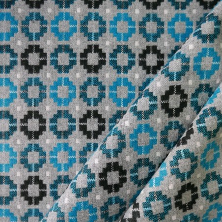 Ткань костюмно-пальтовая  с геометрическим узором