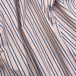 Ткань хлопок с принтом полоска, розовый