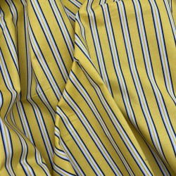 Ткань хлопок с принтом полоска, желтый