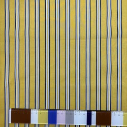 Ткань хлопок с принтом полоска, желтый