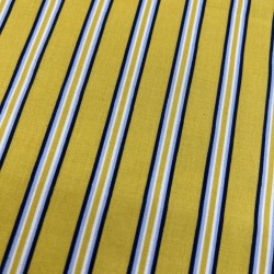 Ткань хлопок с принтом полоска, желтый