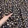 Ткань хлопок чёрный с леопардовым принтом