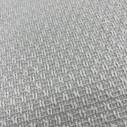 Твид однотонный классический неотбеленный белый с блестящей нитью в тон