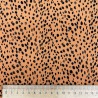 Ткань креп оранжевый с анималистическим принтом