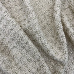 Твид молочный с матовой золотистой нитью