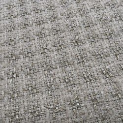 Твид молочный с матовой золотистой нитью