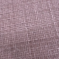 Твид однотонный классический светло-розовый с блестящей нитью в тон