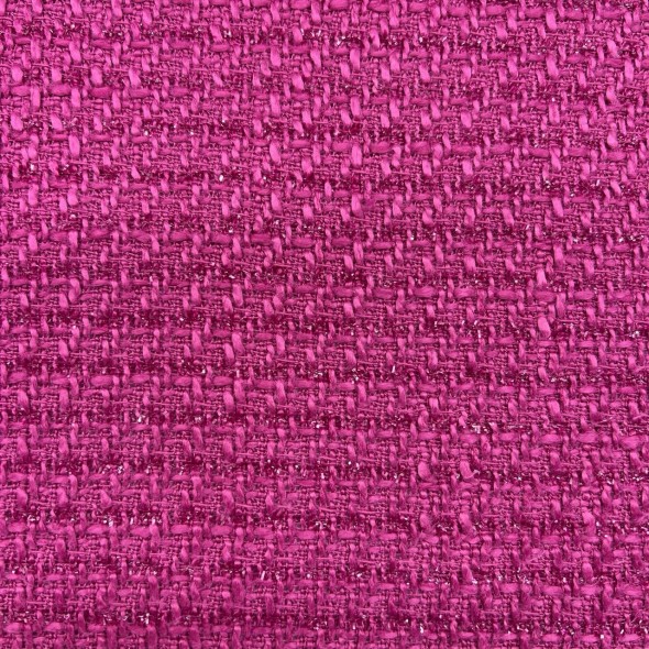 Твид однотонный классический яркая фуксия с блестящей нитью в тон