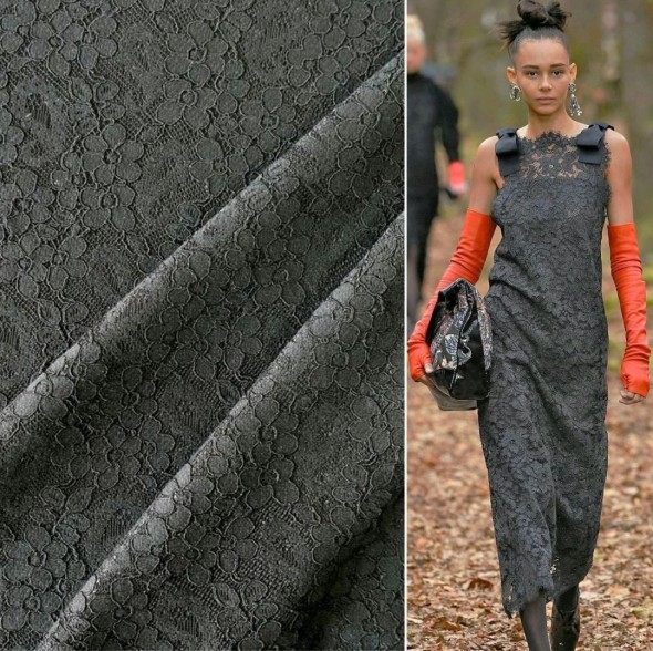 Ткань кружево непрозрачное на трикотажной основе