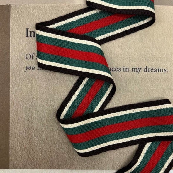 Лампасы трикотажные мягкие вискозные, полосатые, 4 см