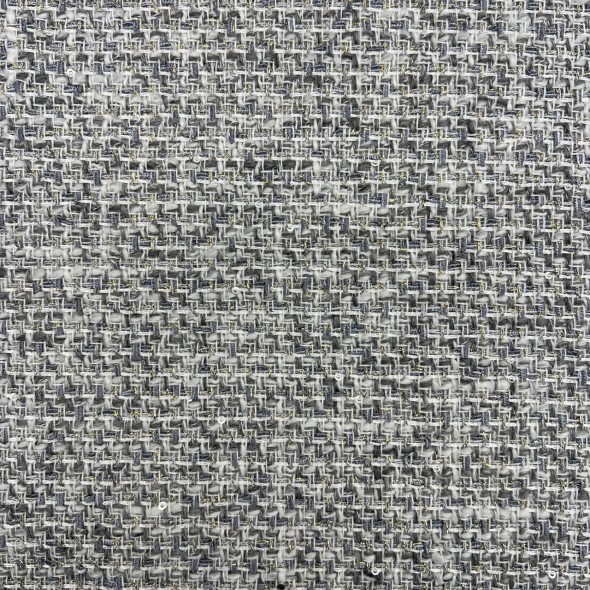 Твид меланжевый светло-серый с золотистыми нитями и мелкими пайетками