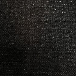 Твид однотонный классический чёрный с блестящей нитью в тон