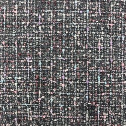 Твид серый меланжевый с цветными нитями пастельных тонов