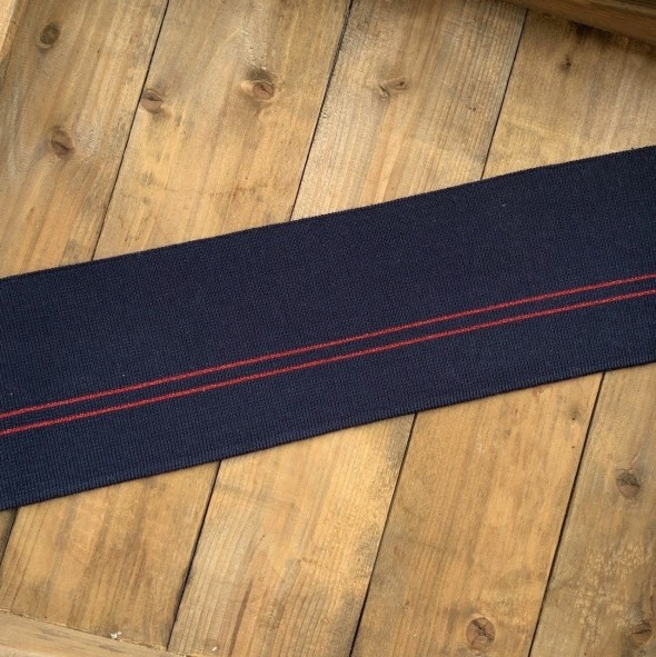 Подвязы трикотажные темно-синие с красными полосками