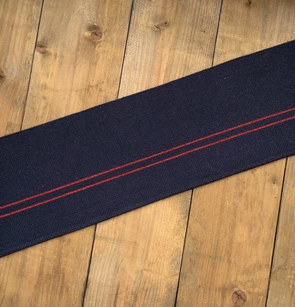 Подвязы трикотажные темно-синие с красными полосками