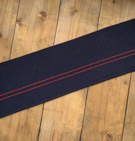 Подвязы трикотажные темно-синие с красными полосками