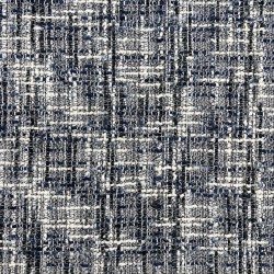 Твид меланжевый в синих тонах с молочными нитями и золотистым люрексом