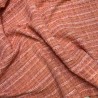 Твид оранжевый матовый с горизонтальными полосами