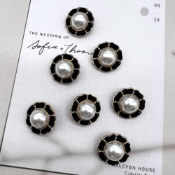 Пуговицы золотистые с бархатной лентой, 25 мм