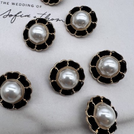 Пуговицы золотистые с бархатной лентой, 25 мм