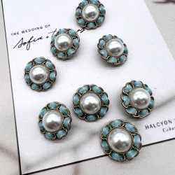 Пуговицы золотистые с бархатной лентой, 25 мм