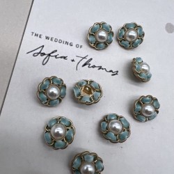 Пуговицы золотистые с бархатной лентой, 18 мм